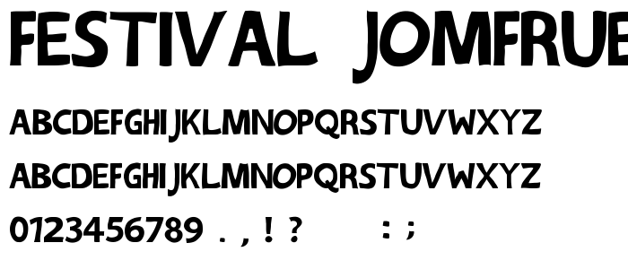 Festival Jomfruer chunky  font